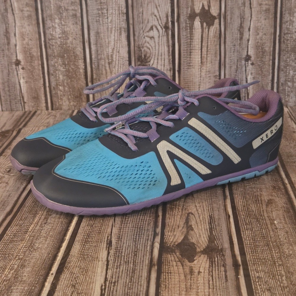 Sz 11 Womens Xero Shoes HFS Blue Purple‎ Barefoot Running Shoes Sneakers VGUC